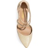 image:imageDREAM PAIRS Womens Closed Pointed Toe Low Chunky Heels Pumps Ankle Strap Wedding Business Dressy ShoesGold