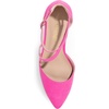image:imageDREAM PAIRS Womens Closed Pointed Toe Low Chunky Heels Pumps Ankle Strap Wedding Business Dressy ShoesHot Pinksuede