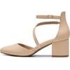 image:imageDREAM PAIRS Womens Closed Pointed Toe Low Chunky Heels Pumps Ankle Strap Wedding Business Dressy ShoesNudenubuck