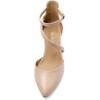 image:imageDREAM PAIRS Womens Closed Pointed Toe Low Chunky Heels Pumps Ankle Strap Wedding Business Dressy ShoesNudepu