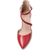 image:imageDREAM PAIRS Womens Closed Pointed Toe Low Chunky Heels Pumps Ankle Strap Wedding Business Dressy ShoesRedpu