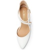 image:imageDREAM PAIRS Womens Closed Pointed Toe Low Chunky Heels Pumps Ankle Strap Wedding Business Dressy ShoesWhitepu