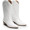 image:imageDREAM PAIRS Womens Cowboy Boots Mid Calf Cowgirl Boots Embroidery Stitched Western BootsWhite