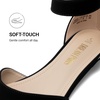 image:imageDREAM PAIRS Womens Low Wedge Pointed Toe Ankle Strap Dress Comfortable Casual Flats Shoes for Prom Party WeddingBlackNubuck