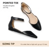 image:imageDREAM PAIRS Womens Low Wedge Pointed Toe Ankle Strap Dress Comfortable Casual Flats Shoes for Prom Party WeddingBlackPu