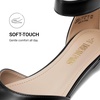 image:imageDREAM PAIRS Womens Low Wedge Pointed Toe Ankle Strap Dress Comfortable Casual Flats Shoes for Prom Party WeddingBlackPu