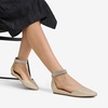 image:imageDREAM PAIRS Womens Low Wedge Pointed Toe Ankle Strap Dress Comfortable Casual Flats Shoes for Prom Party WeddingGoldGlitter