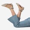 image:imageDREAM PAIRS Womens Low Wedge Pointed Toe Ankle Strap Dress Comfortable Casual Flats Shoes for Prom Party WeddingGoldGlitter