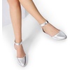 image:imageDREAM PAIRS Womens Low Wedge Pointed Toe Ankle Strap Dress Comfortable Casual Flats Shoes for Prom Party WeddingSilver
