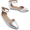 image:imageDREAM PAIRS Womens Low Wedge Pointed Toe Ankle Strap Dress Comfortable Casual Flats Shoes for Prom Party WeddingSilver