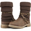 image:imageDREAM PAIRS Womens Mid Calf Fashion Winter Snow BootsBrown