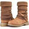 image:imageDREAM PAIRS Womens Mid Calf Fashion Winter Snow BootsCamel