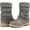 image:imageDREAM PAIRS Womens Mid Calf Fashion Winter Snow BootsGrey
