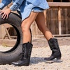 image:imageDREAM PAIRS Womens MidCalf Boots  Classic ComfortBlackpu