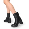 image:imageDREAM PAIRS Womens Platform Gogo Ankle Boots Chunky High Heels Square Toe Comfort Party Dress Side Zipper Booties Shoes for WomenBlack
