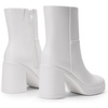 image:imageDREAM PAIRS Womens Platform Gogo Ankle Boots Chunky High Heels Square Toe Comfort Party Dress Side Zipper Booties Shoes for WomenWhite