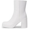 image:imageDREAM PAIRS Womens Platform Gogo Ankle Boots Chunky High Heels Square Toe Comfort Party Dress Side Zipper Booties Shoes for WomenWhite