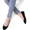 image:imageDREAM PAIRS Womens SoleSimple Wide Width Flats Ballerina Walking Flats Comfortable Slip on ShoesBlackNubuck