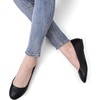 image:imageDREAM PAIRS Womens SoleSimple Wide Width Flats Ballerina Walking Flats Comfortable Slip on ShoesBlackPu