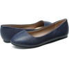 image:imageDREAM PAIRS Womens SoleSimple Wide Width Flats Ballerina Walking Flats Comfortable Slip on ShoesNavyPu