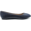 image:imageDREAM PAIRS Womens SoleSimple Wide Width Flats Ballerina Walking Flats Comfortable Slip on ShoesNavyPu