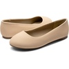 image:imageDREAM PAIRS Womens SoleSimple Wide Width Flats Ballerina Walking Flats Comfortable Slip on ShoesNudeNubuck