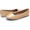 image:imageDREAM PAIRS Womens SoleSimple Wide Width Flats Ballerina Walking Flats Comfortable Slip on ShoesNudepat1