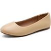 image:imageDREAM PAIRS Womens SoleSimple Wide Width Flats Ballerina Walking Flats Comfortable Slip on ShoesNudepu1