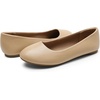 image:imageDREAM PAIRS Womens SoleSimple Wide Width Flats Ballerina Walking Flats Comfortable Slip on ShoesNudepu1