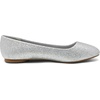 image:imageDREAM PAIRS Womens SoleSimple Wide Width Flats Ballerina Walking Flats Comfortable Slip on ShoesSilverGlitter