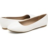 image:imageDREAM PAIRS Womens SoleSimple Wide Width Flats Ballerina Walking Flats Comfortable Slip on ShoesWhitePu