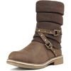 image:imageDREAM PAIRS Womens Mid Calf Fashion Winter Snow BootsBrown