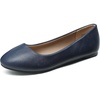 image:imageDREAM PAIRS Womens SoleSimple Wide Width Flats Ballerina Walking Flats Comfortable Slip on ShoesNavyPu