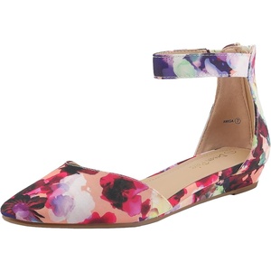 image:imageDREAM PAIRS Womens Low Wedge Pointed Toe Ankle Strap Dress Comfortable Casual Flats Shoes for Prom Party WeddingFloral