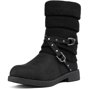 image:imageDREAM PAIRS Womens Mid Calf Fashion Winter Snow BootsBlack