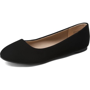 image:imageDREAM PAIRS Womens SoleSimple Wide Width Flats Ballerina Walking Flats Comfortable Slip on ShoesBlackNubuck