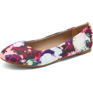 image:imageDREAM PAIRS Womens SoleSimple Wide Width Flats Ballerina Walking Flats Comfortable Slip on ShoesFloral