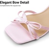 image:imageDREAM PAIRS 2026 Womens Bow Heels Kitten Heels for Women Square Toe Strappy Heeled Sandals Elegant Wedding amp Bridal Bownots Sandals for Formal amp Special OccasionsPink