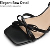 image:imageDREAM PAIRS 2026 Womens Bow Heels Kitten Heels for Women Square Toe Strappy Heeled Sandals Elegant Wedding amp Bridal Bownots Sandals for Formal amp Special OccasionsBlack