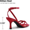 image:imageDREAM PAIRS 2026 Womens Bow Heels Kitten Heels for Women Square Toe Strappy Heeled Sandals Elegant Wedding amp Bridal Bownots Sandals for Formal amp Special OccasionsRed