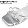 image:imageDREAM PAIRS 2026 Womens Bow Heels Kitten Heels for Women Square Toe Strappy Heeled Sandals Elegant Wedding amp Bridal Bownots Sandals for Formal amp Special OccasionsSilver