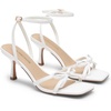 image:imageDREAM PAIRS 2026 Womens Bow Heels Kitten Heels for Women Square Toe Strappy Heeled Sandals Elegant Wedding amp Bridal Bownots Sandals for Formal amp Special OccasionsWhite