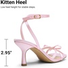 image:imageDREAM PAIRS 2026 Womens Bow Heels Kitten Heels for Women Square Toe Strappy Heeled Sandals Elegant Wedding amp Bridal Bownots Sandals for Formal amp Special OccasionsPink