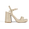 image:imageDREAM PAIRS Heels for Women Block Chunky Platform High Heels Open Toe Fashion Wedding Party Evening Prom Dance Ankle Strap Dress Pump Sandals ShoesGoldglitter