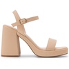 image:imageDREAM PAIRS Heels for Women Block Chunky Platform High Heels Open Toe Fashion Wedding Party Evening Prom Dance Ankle Strap Dress Pump Sandals ShoesNudenubuck