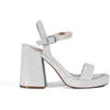 image:imageDREAM PAIRS Heels for Women Block Chunky Platform High Heels Open Toe Fashion Wedding Party Evening Prom Dance Ankle Strap Dress Pump Sandals ShoesSilverglitter
