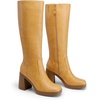 image:imageDREAM PAIRS Knee High Boots for Women Platform Square Toe Chunky Block Heeled Stylish Comfortable Tall Boots with Side ZipperYellow