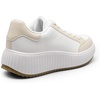 image:imageDREAM PAIRS Women Platform Chunky Lightweight Comfortable Casual Faux Leather Lace Up Dee Walking Fashion SneakersWhiteApricot