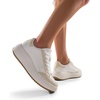image:imageDREAM PAIRS Women Platform Chunky Lightweight Comfortable Casual Faux Leather Lace Up Dee Walking Fashion SneakersWhiteApricot