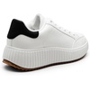 image:imageDREAM PAIRS Women Platform Chunky Lightweight Comfortable Casual Faux Leather Lace Up Dee Walking Fashion SneakersWhiteBlack